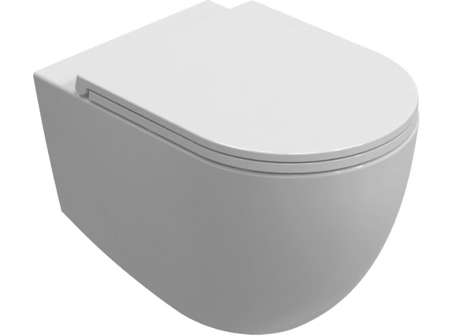 Isvea INFINITY závesná WC misa, Vortex Rimless, 36, 5x53cm, biela 10NF02003
