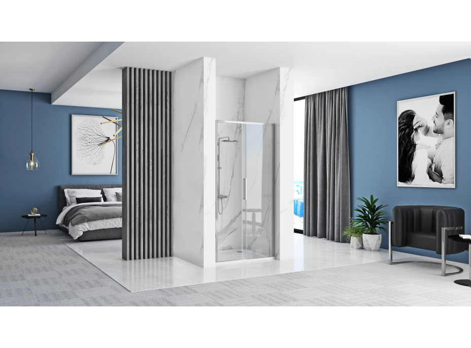 Sprchové dvere MAXMAX Rea RAPID slide 110 cm - chróm