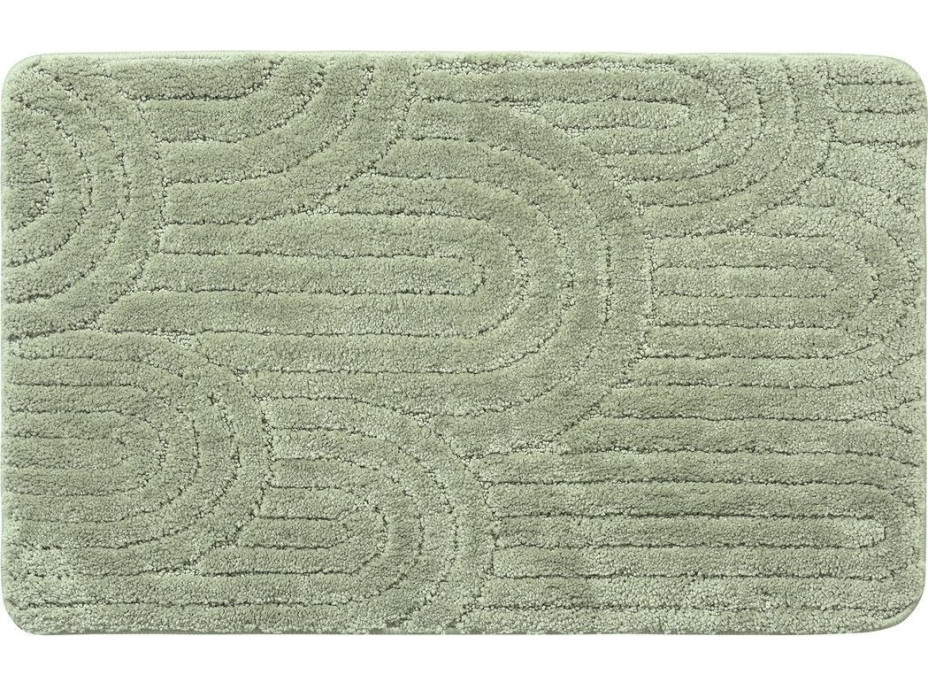 Aqualine RIST kúpeľňová predložka, 50x80cm, 100% polyester, protišmyk, zelená NI8594