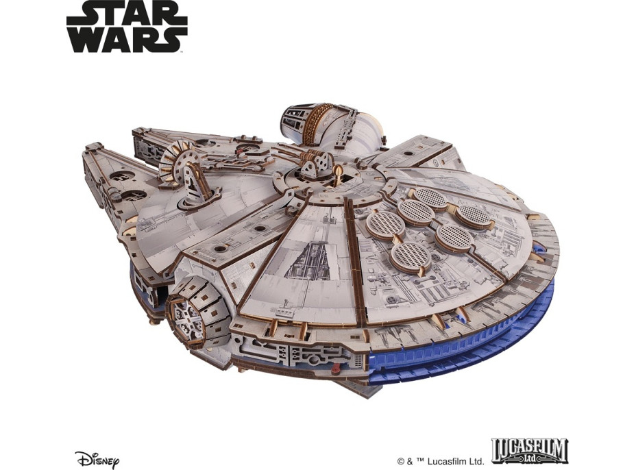 Ugears 3D drevená mechanická skladačka Star Wars Millennium Falcon