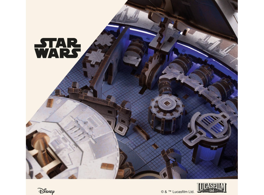 Ugears 3D drevená mechanická skladačka Star Wars Millennium Falcon