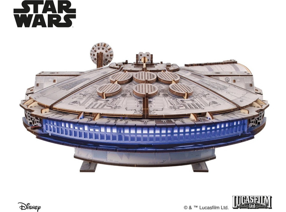 Ugears 3D drevená mechanická skladačka Star Wars Millennium Falcon