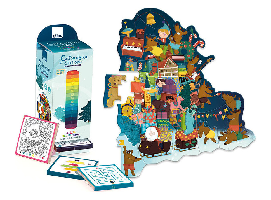 Vilac Adventný kalendár magnetické puzzle