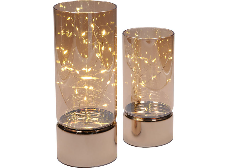 Solight sada dvoch vianočných LED svetielok, 15/20cm, 30x LED, AA batéria