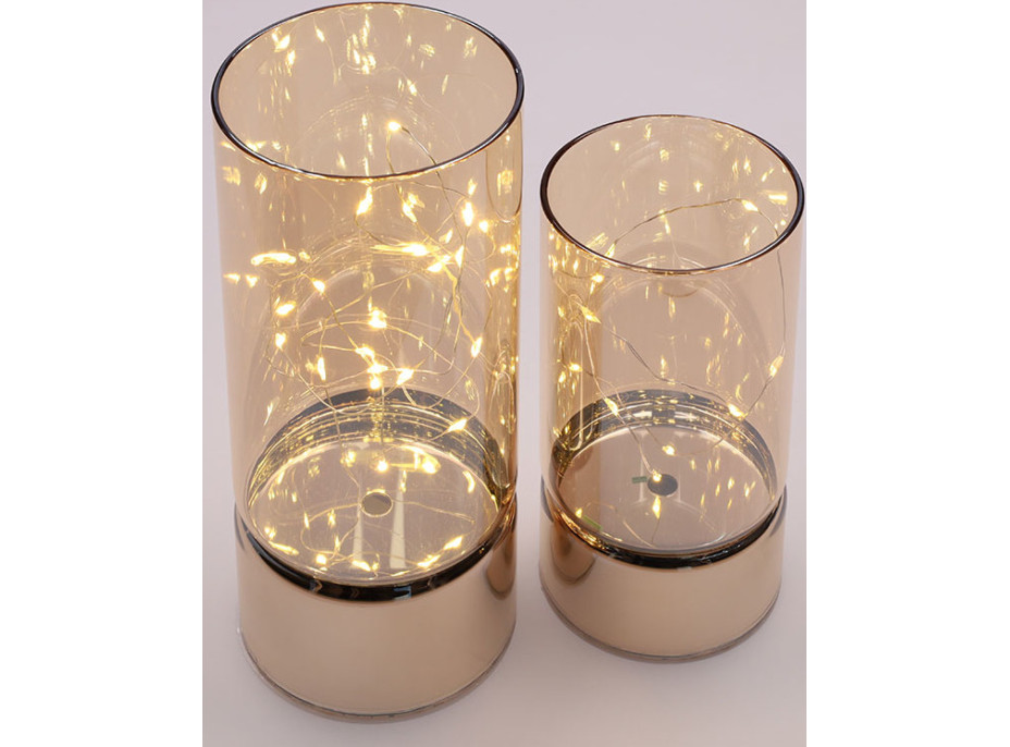 Solight sada dvoch vianočných LED svetielok, 15/20cm, 30x LED, AA batéria