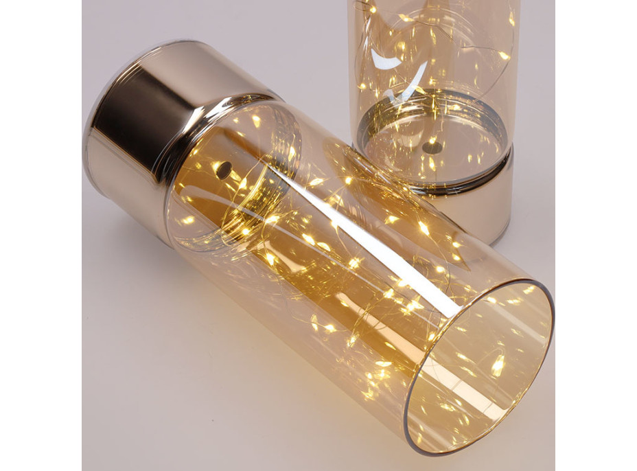 Solight sada dvoch vianočných LED svetielok, 15/20cm, 30x LED, AA batéria