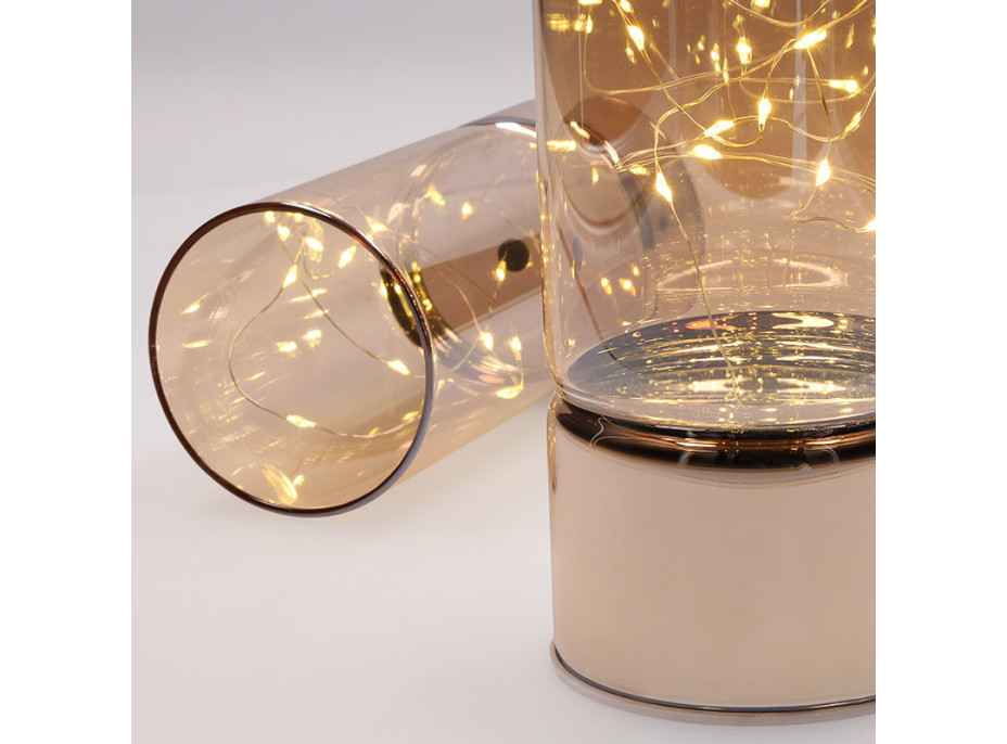 Solight sada dvoch vianočných LED svetielok, 15/20cm, 30x LED, AA batéria