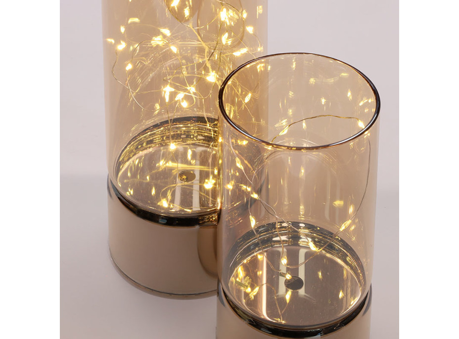 Solight sada dvoch vianočných LED svetielok, 15/20cm, 30x LED, AA batéria