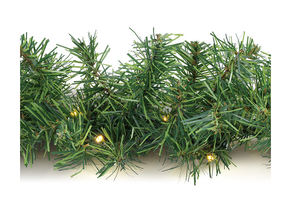Solight LED vianočné girlanda s ihličím, 7m, 112x LED, časovač, 230V, IP44