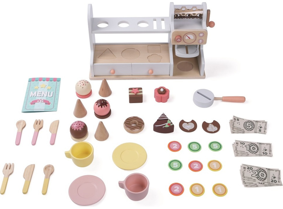 2Kids Toys Drevená cukráreň 2 v 1