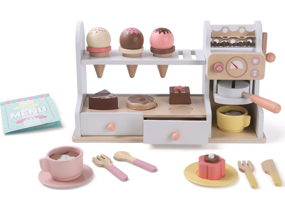 2Kids Toys Drevená cukráreň 2 v 1