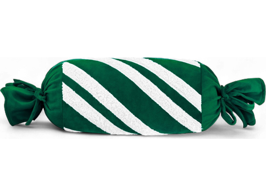 Vianočný vankúš SWEET CANDY 60 cm - zelený/biely