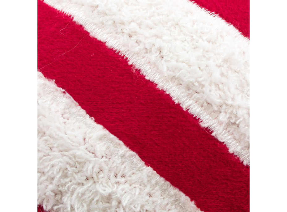 Vianočný vankúš SWEET CANDY 60 cm - červený/biely