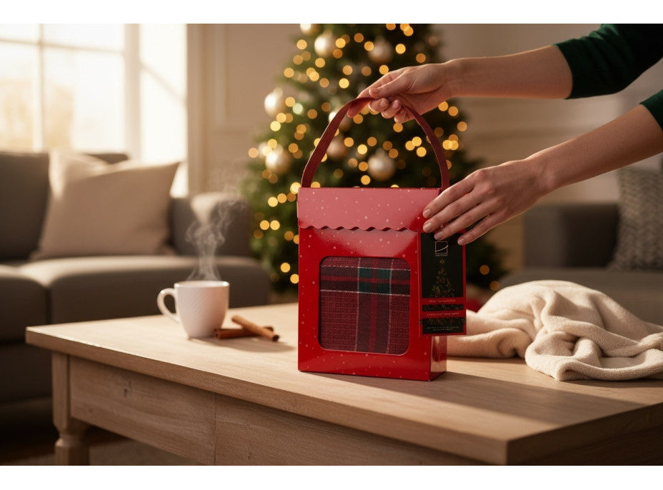 Sada utierok MAGICAL CHRISTMAS v darčekovom balení - 2 kusy - červená/zelená