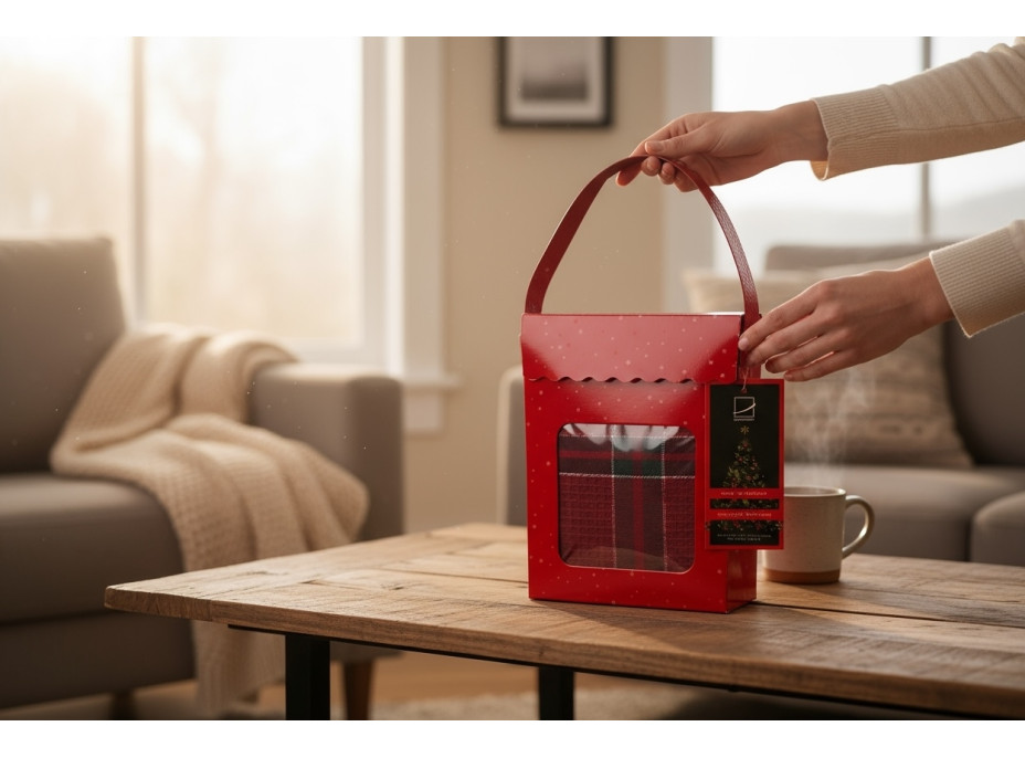 Sada utierok MAGICAL CHRISTMAS v darčekovom balení - 2 kusy - červená/zelená