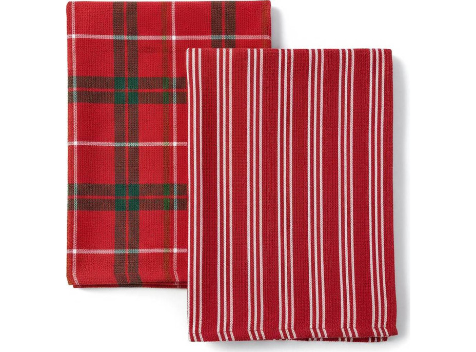 Sada utierok VIANOČNÉ KÚZLO v darčekovom balení - 2 kusy - červená