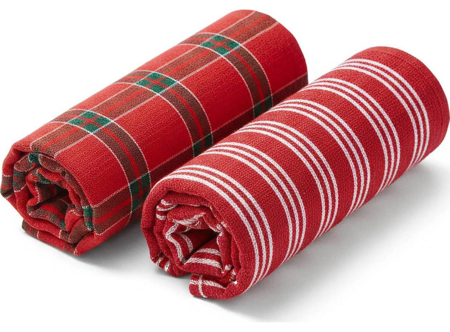 Sada utierok VIANOČNÉ KÚZLO v darčekovom balení - 2 kusy - červená