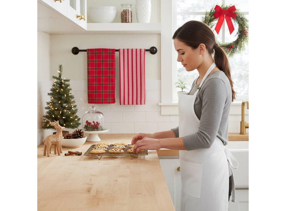 Sada utierok VIANOČNÉ KÚZLO v darčekovom balení - 2 kusy - červená