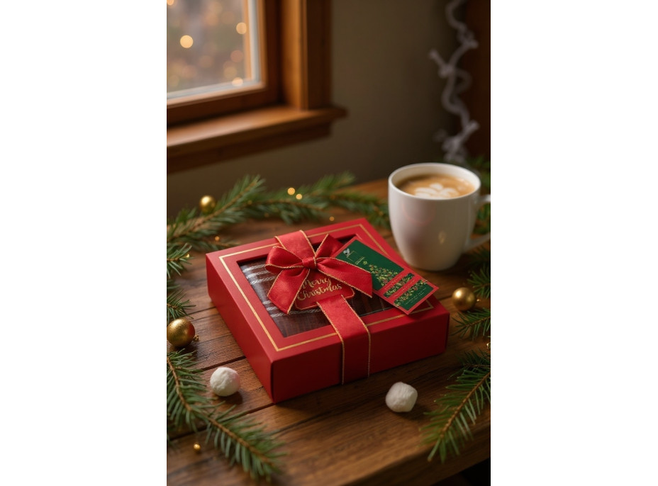 Sada utierok VIANOČNÉ KÚZLO v darčekovom balení - 2 kusy - červená