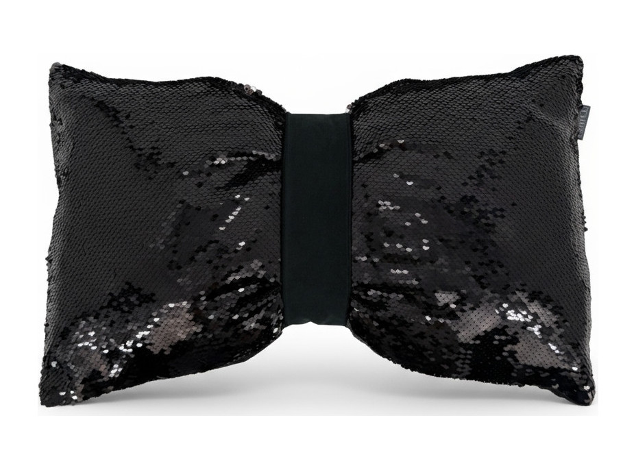 Dekoračný vankúš GLAM SHINE 30x50 cm - čierny/grafitový