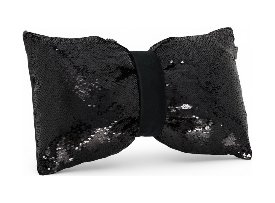 Dekoračný vankúš GLAM SHINE 30x50 cm - čierny/grafitový