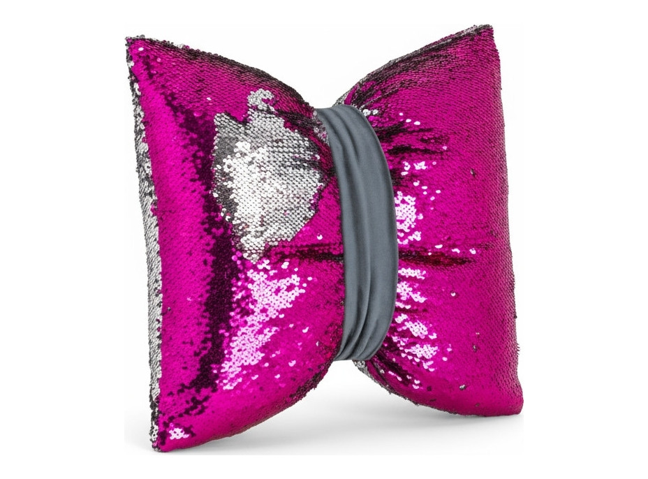 Dekoračný vankúš GLAM SHINE 40x40 cm - ružový/strieborný