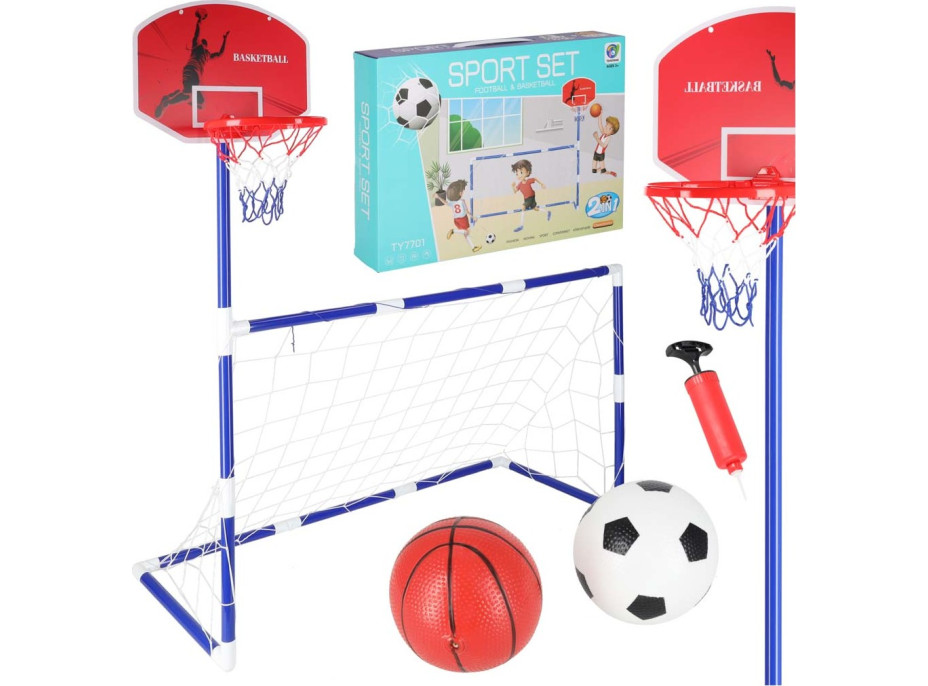 Futbalová bránka s basketbalovým košom 2v1 Futbalová bránka s basketbalovým košom 2v1