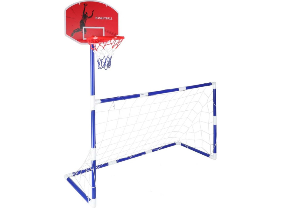 Futbalová bránka s basketbalovým košom 2v1