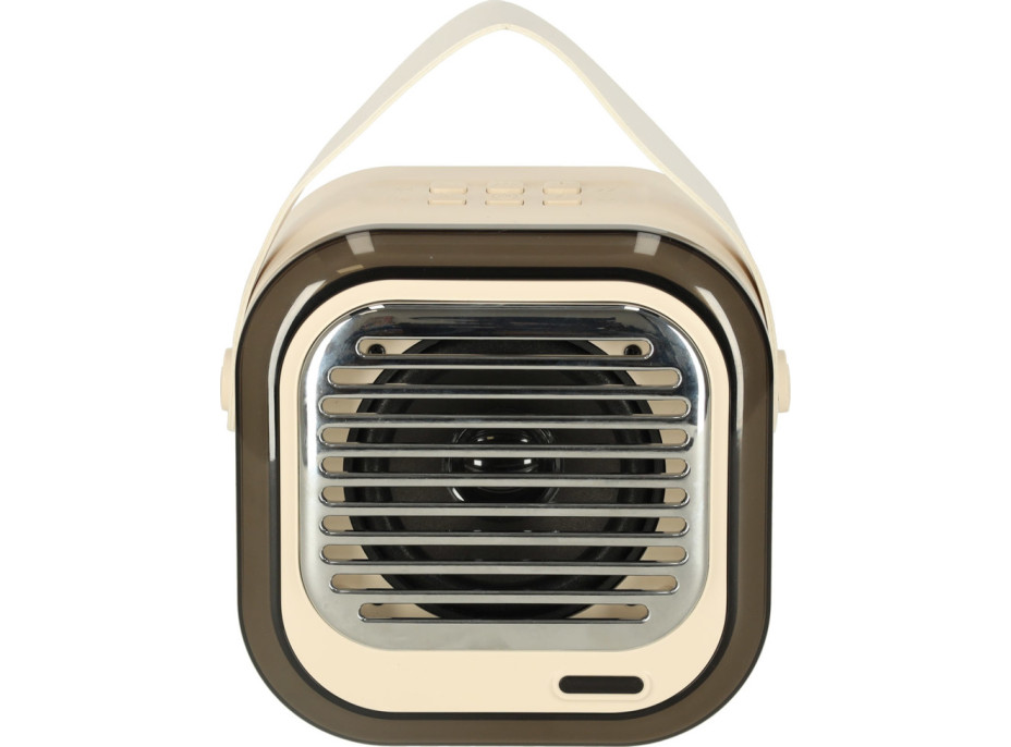 Sada karaoke reproduktora Bluetooth + 2 mikrofóny - krémový