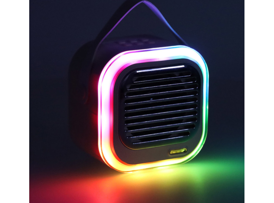 Sada karaoke reproduktora Bluetooth + 2 mikrofóny - krémový