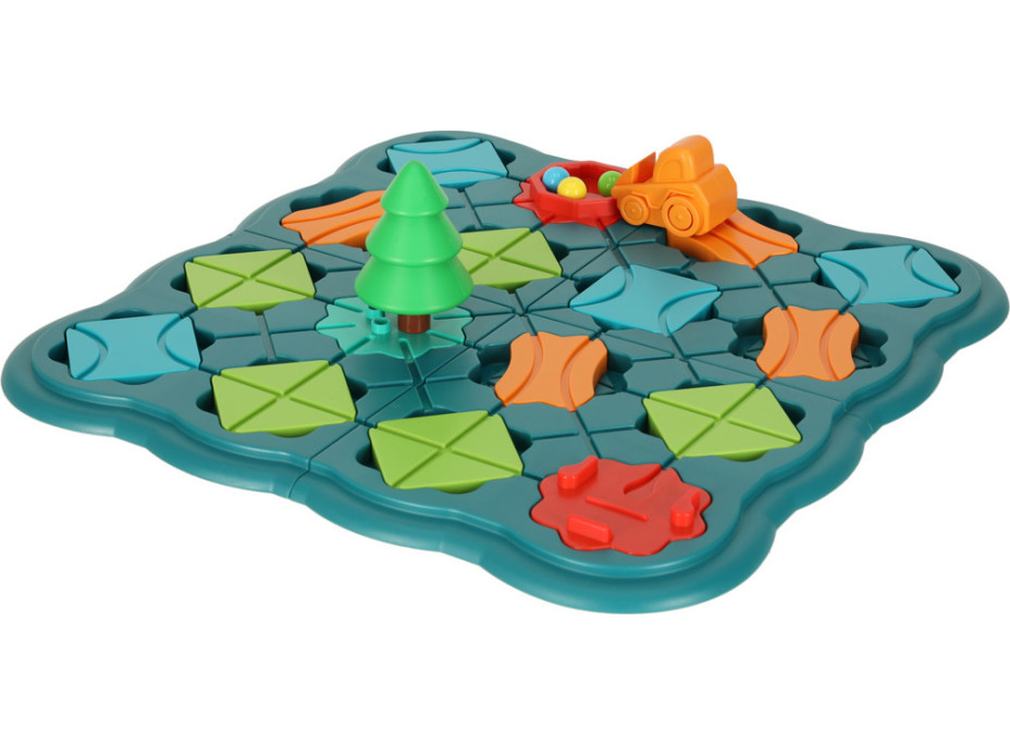 Logická dosková hra bludiska s prekážkovou dráhou 28 dielikov