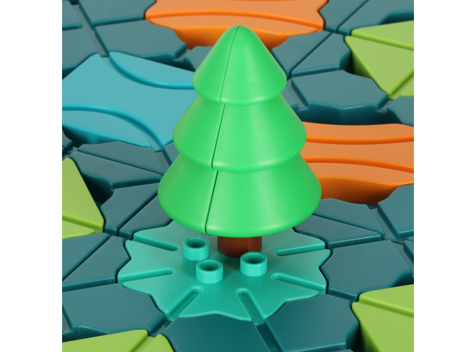 Logická dosková hra bludiska s prekážkovou dráhou 28 dielikov