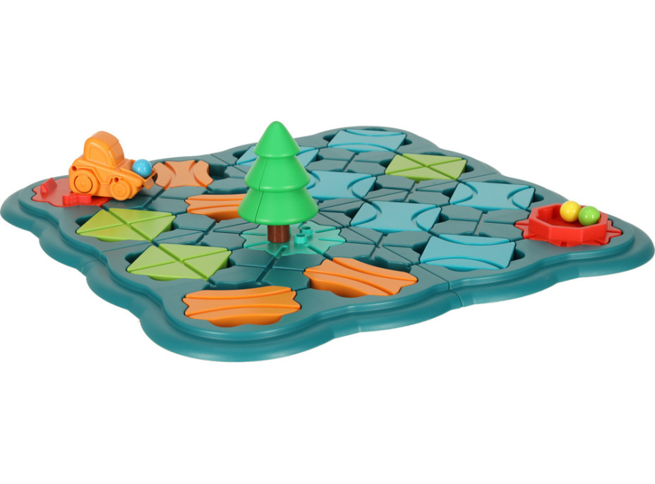 Logická dosková hra bludiska s prekážkovou dráhou 28 dielikov