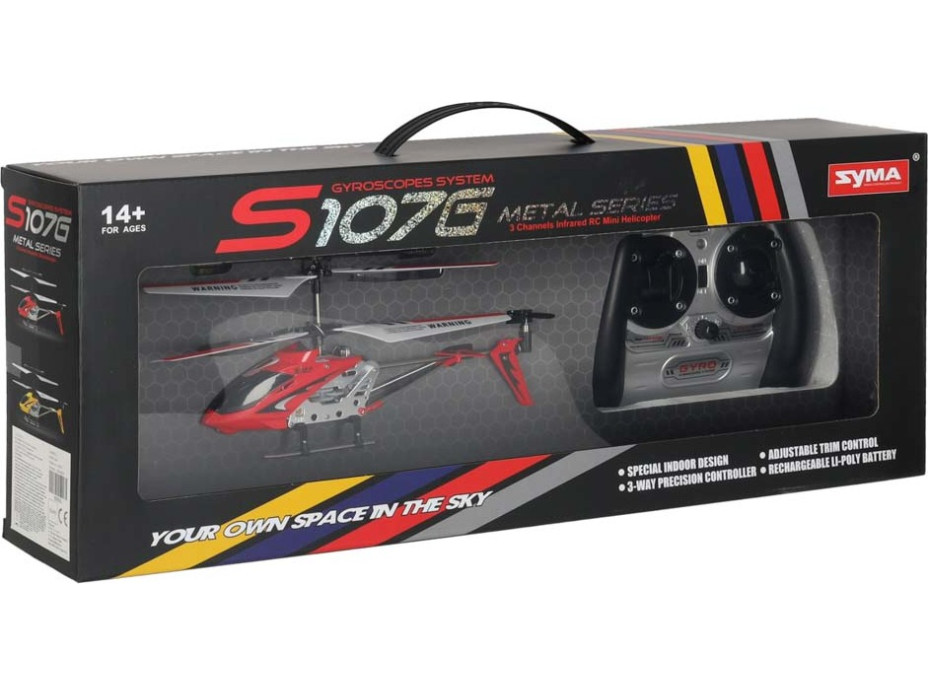 RC vrtuľník SYMA S107G - červený