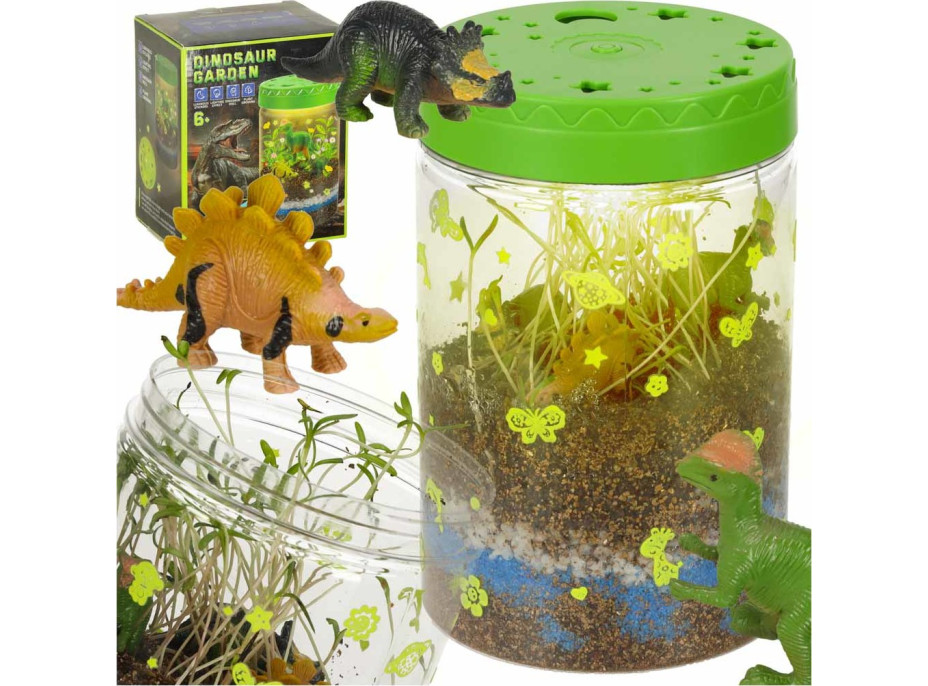 Dinosaurie terárium s nočným LED osvetlením