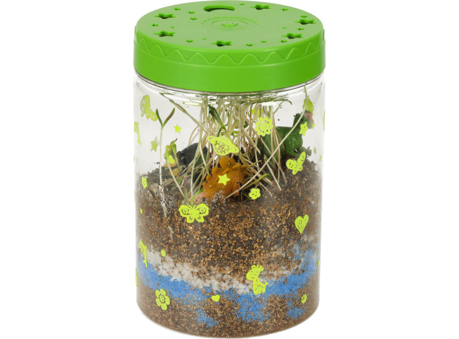 Dinosaurie terárium s nočným LED osvetlením