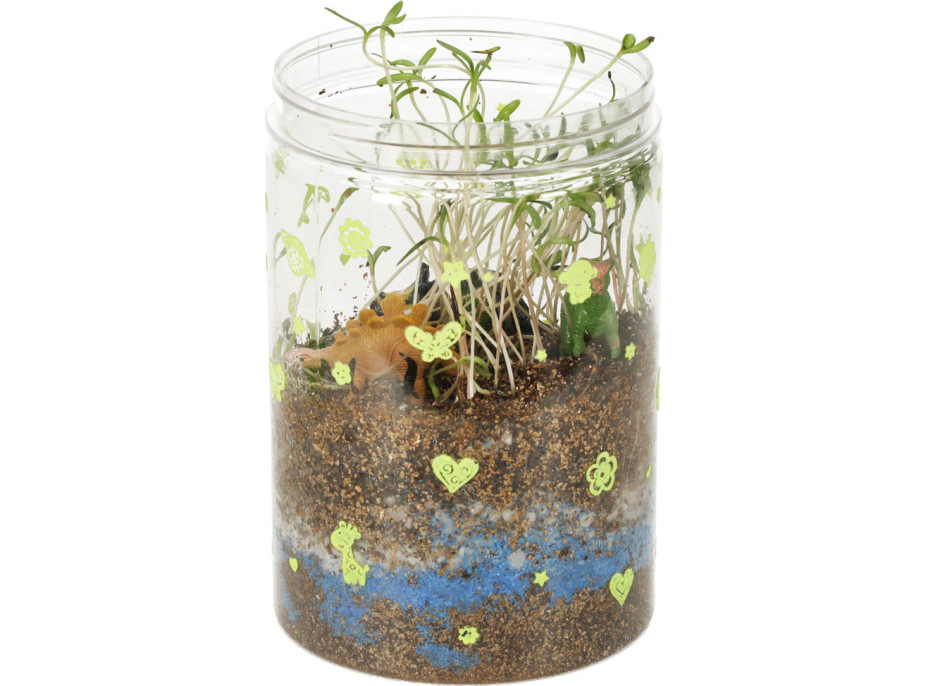 Dinosaurie terárium s nočným LED osvetlením