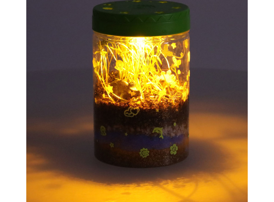 Dinosaurie terárium s nočným LED osvetlením