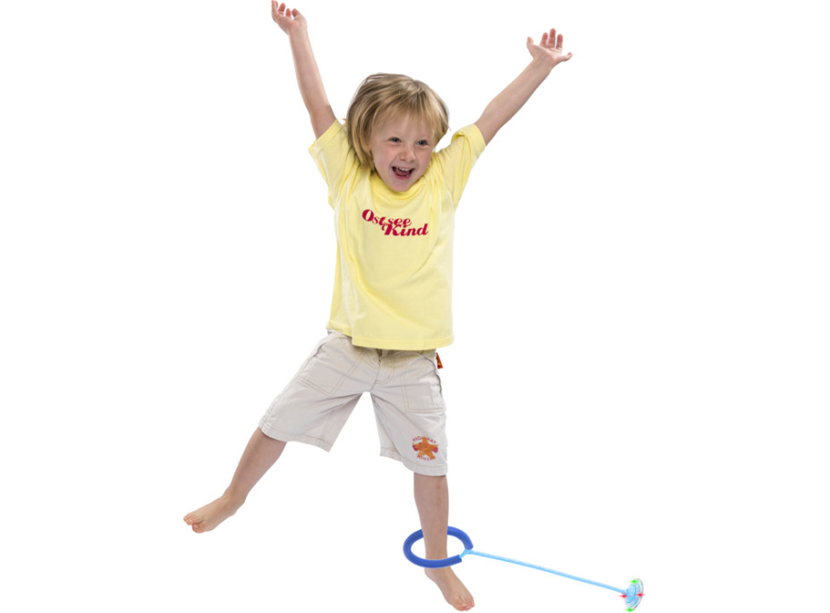 Hula hop na nohu svietiaca LED - modrá