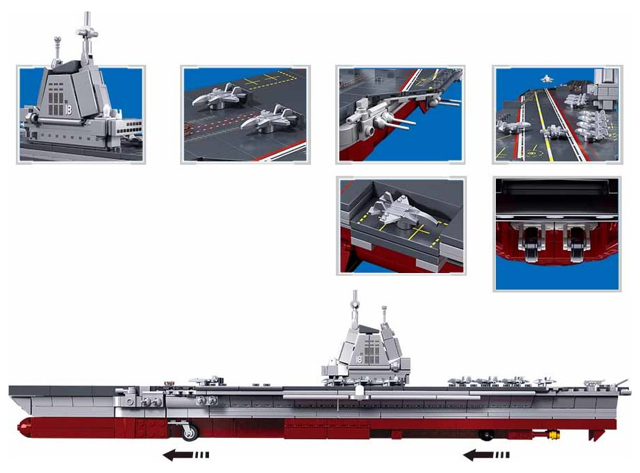 Sluban Model Bricks M38-B1211 Lietadlová loď Fujian