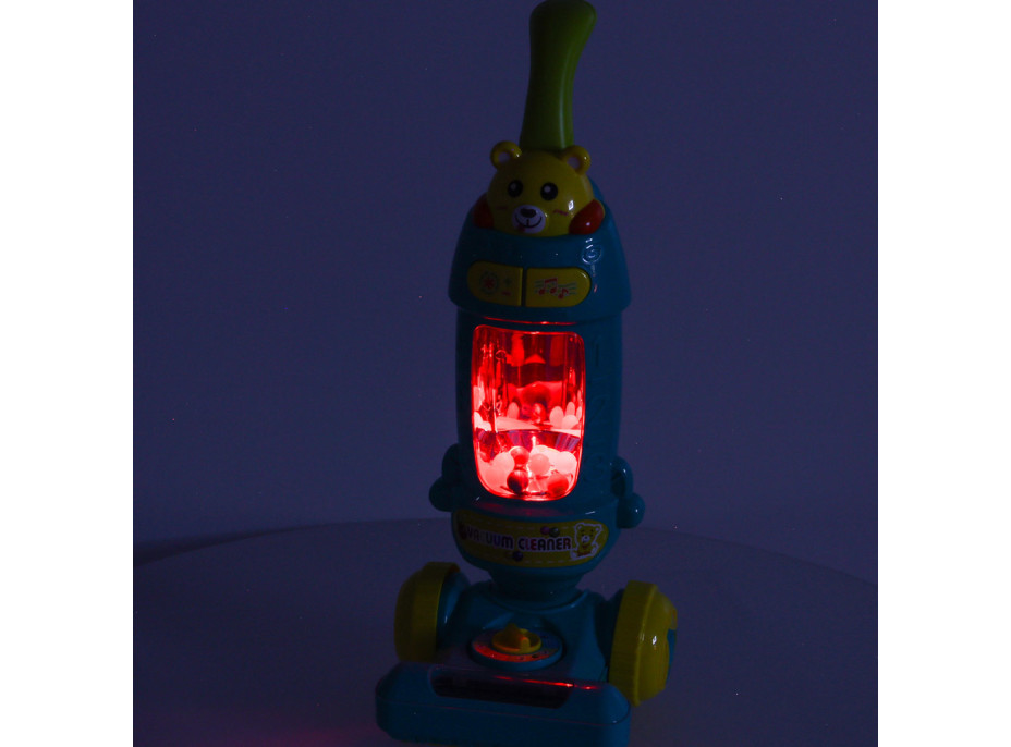 Interaktívny vysávač pre deti so zvukom - tyrkysový