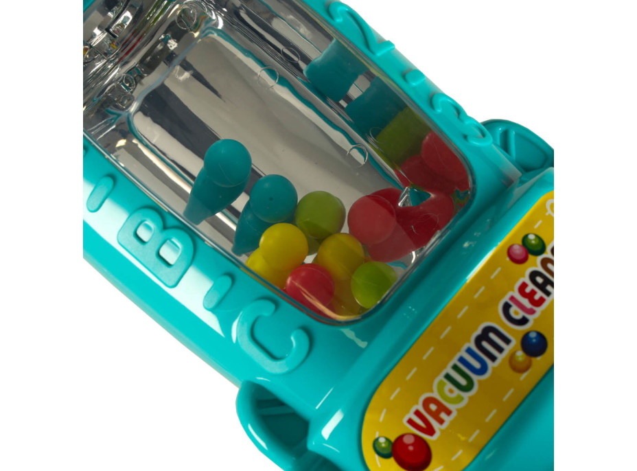 Interaktívny vysávač pre deti so zvukom - tyrkysový