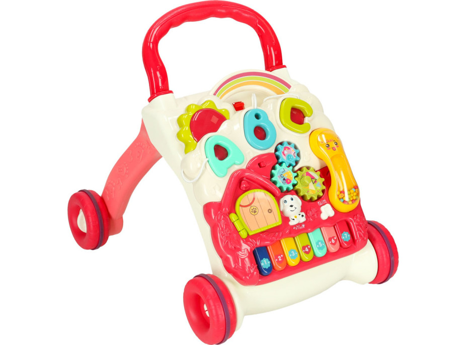 Interaktívna chodítko 4v1 - červené