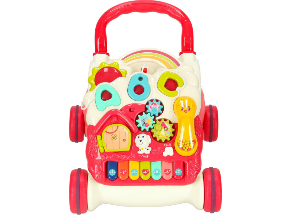 Interaktívna chodítko 4v1 - červené