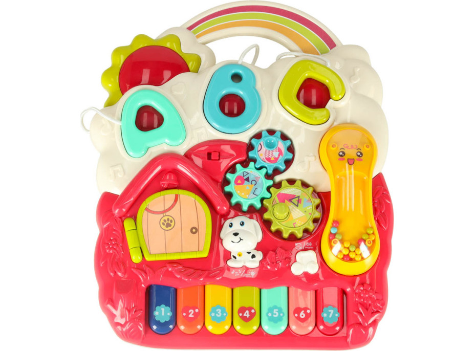 Interaktívna chodítko 4v1 - červené