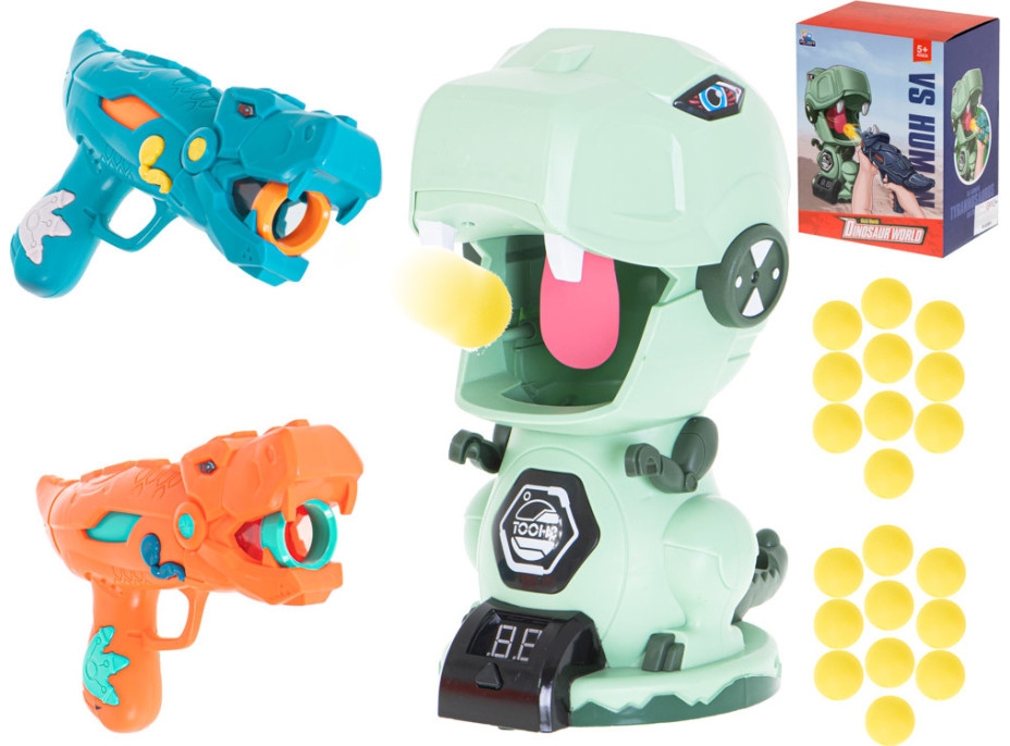 Hladný dinosaurus - strelecká arkádová hra pre 2