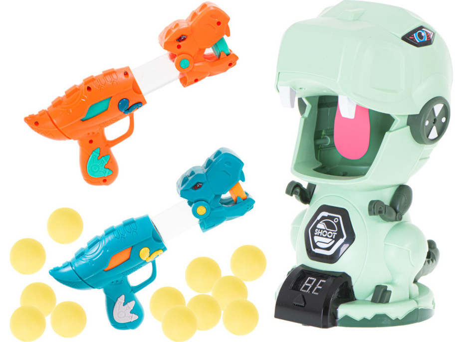 Hladný dinosaurus - strelecká arkádová hra pre 2