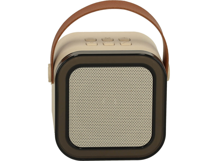 Karaoke reproduktor Bluetooth + mikrofón - béžový