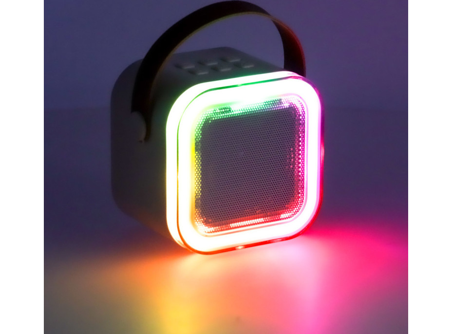 Karaoke reproduktor Bluetooth + mikrofón - béžový
