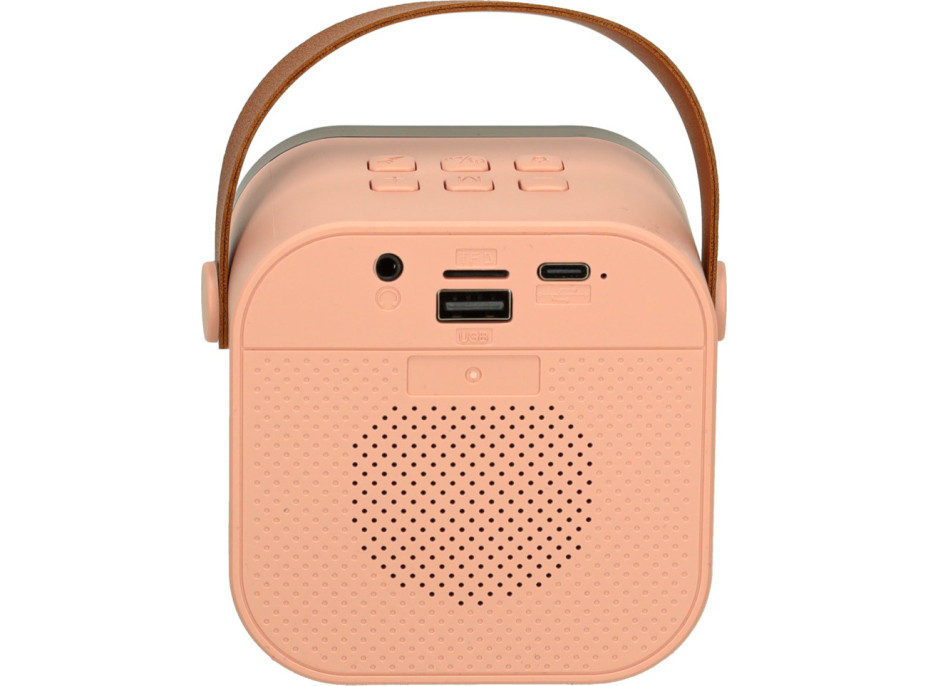 Karaoke reproduktor Bluetooth + mikrofón - ružový